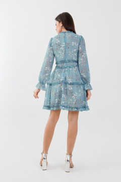 Платье приталенное с рюшами и декорированным лифом для любой фигуры Anelli 1026 атлантида - фото 4