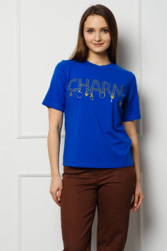 Джемпер из вискозы и трикотажа, прямой крой, лето Femme & Devur 30721 2.42F(170) - фото 1