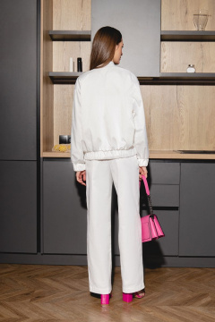 Летний костюм из атласа с бомбером, топом и брюками AURA otd 9149 - фото 2