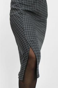 Серая вязаная юбка с отрезной боковой деталью Полесье С7081-20 1С1010-Д43 158,164 т.антрацит - фото 1