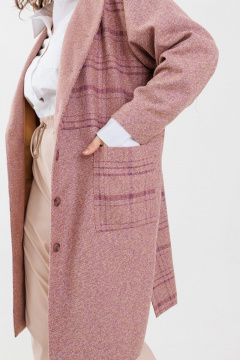 Жакет из текстиля с накладными карманами и резным кроем Anelli 1271 розовый - фото 3