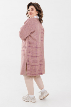 Жакет из текстиля с накладными карманами и резным кроем Anelli 1271 розовый - фото 2