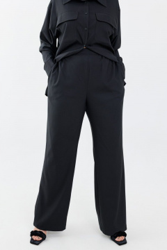 Женские брюки из вискозы и текстиля с карманами Anelli 1293.2 черный - фото 3