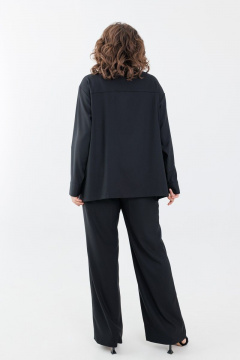 Рубашка классическая прямая из вискозы с разрезами Anelli 1293.1 черный - фото 4