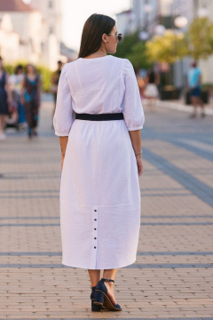 Летнее платье из хлопка с поясом и карманами MadameRita 5171 - фото 5