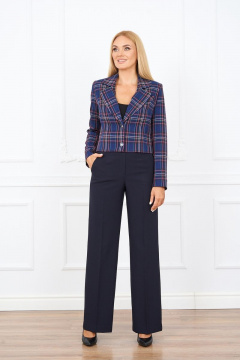 Комплект из джемпера, жакета и брюк из текстиля для делового образа Azzara 873/1 - фото 1