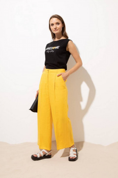 Блузка из хлопка и трикотажа с вырезом 'лодочка' и без рукавов Femme & Devur 30728 1.3F(170) - фото 4