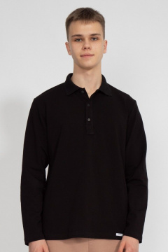 Демисезонный черный джемпер из хлопка и трикотажа Kivviwear 3009.02 - фото 1