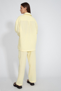 Рубашка свободного кроя из хлопка муслин с накладным карманом Kivviwear 4126.03 - фото 5