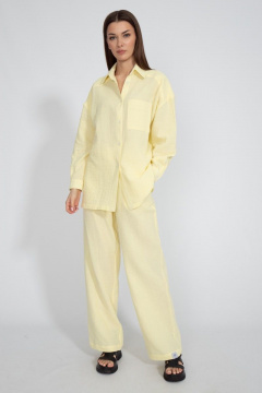 Рубашка свободного кроя из хлопка муслин с накладным карманом Kivviwear 4126.03 - фото 2