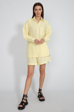 Тканевый костюм рубашка и шорты из хлопка Kivviwear 41264129.03 - фото 2