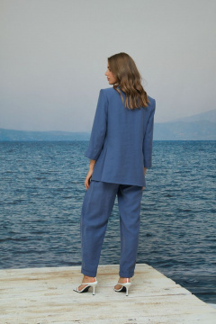 Демисезонный жакет из ткани с бочком и прорезными карманами Alena Goretskaya A1680/4 - фото 2