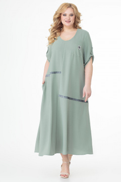 Платье макси в стиле бохо с асимметричным передом и карманами Algranda А3686-6 - фото 3