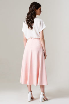 розовая длинная юбка из текстиля для комфортных образов Панда 150550w розовый - фото 2