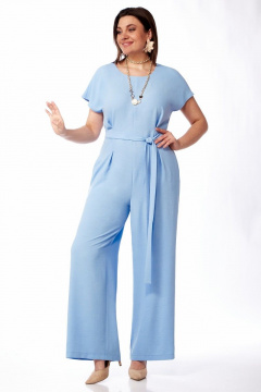 Комбинезон пудрового цвета с карманами и складками Matini 1.1689 голубой - фото 1