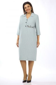 Платье из текстиля с нагрудными вытачками и патами Matini 3.1610 бирюза - фото 3