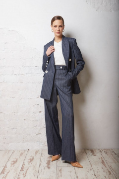 Костюм серый деловой демисезонный из текстиля DAVYDOV 6224.1 - фото 1