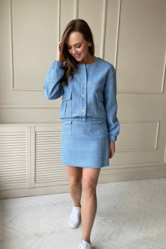 Костюм: юбка прилегающая с подкладкой и джемпер на кнопках PUR PUR 11-174 - фото 4