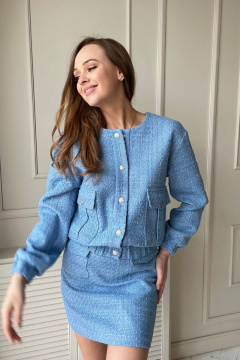 Костюм: юбка прилегающая с подкладкой и джемпер на кнопках PUR PUR 11-174 - фото 2