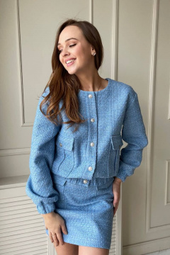 Костюм: юбка прилегающая с подкладкой и джемпер на кнопках PUR PUR 11-174 - фото 1