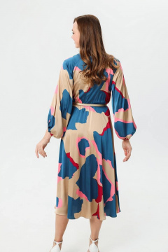 Платье из текстиля с отрезной талией, на резинке и тонким ремешком PUR PUR 995/14 - фото 3