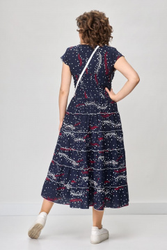 Платье летнее приталенное с воланами и кокеткой Solomeya Lux 947B - фото 3