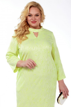 Летнее платье из хлопка с капелькой и карманами Michel chic 2123 лимонный - фото 2