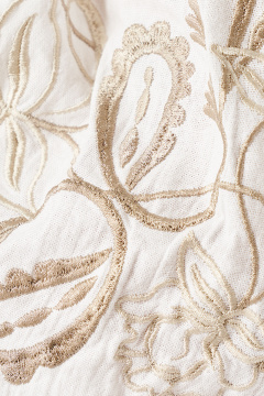 Платье на каждый день из хлопка с пятиугольным вырезом Панда 143280w белый - фото 3