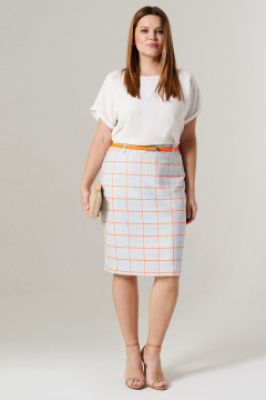 летняя миди юбка из текстиля с ярким принтом Панда 149450w мультиколор - фото 1