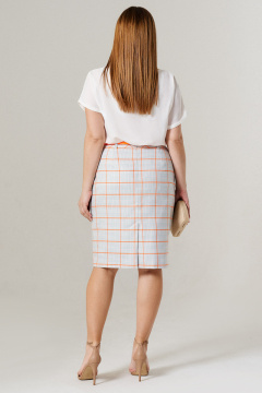 летняя миди юбка из текстиля с ярким принтом Панда 149450w мультиколор - фото 3