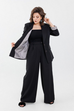 Брюки и жакет палаццо классического силуэта Anelli 1190 черный - фото 3
