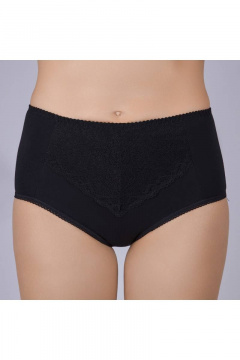 Трусы из хлопка с отделкой из кружева, черный Verally 1093-2 черный - фото 1