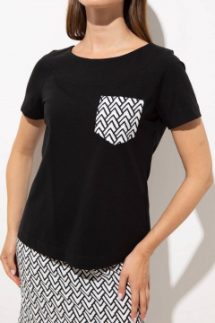 Джемпер с накладным карманом из хлопка и трикотажа, полуприлегающий Femme & Devur 30732 1.3F(170) - фото 4