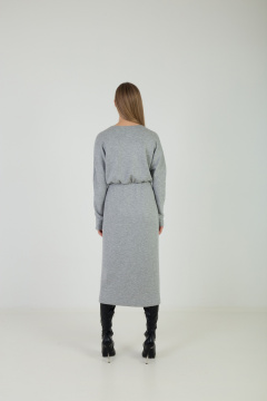 Платье на каждый день, демисезонное, трикотаж-вискоза, серое Elema 5К-12318-1-164 серый - фото 3