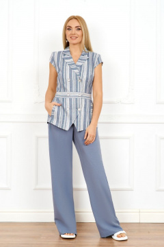 Жакет и брюки из текстиля с отложным воротником Azzara 910Г - фото 1