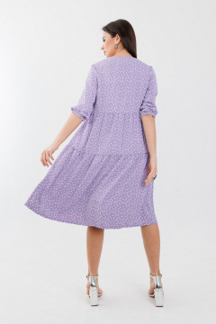 Платье макси с воланами и пуговицами, романтичный стиль Anelli 833 лаванда - фото 2