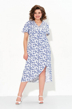 Платье IVA 1300 сине-белый - фото 2