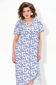 Платье IVA 1300 сине-белый - фото 4