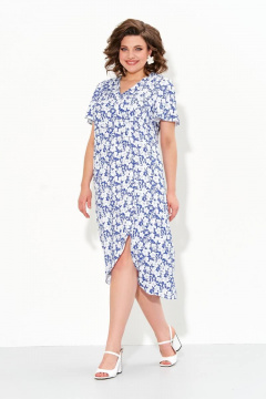 Платье IVA 1300 сине-белый - фото 3