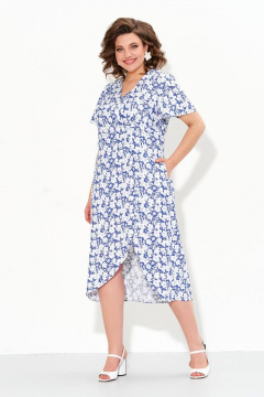 Платье IVA 1300 сине-белый - фото 1