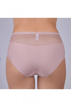 Трусы слип с высокой посадкой из кружева и сетки, розовый Verally 1150-1 кэнди - фото 4