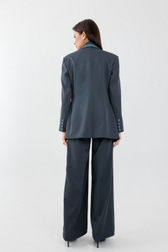 Рубашка из вельвета с длинным рукавом и воротником Anelli 1171 графит - фото 4