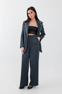 Рубашка из вельвета с длинным рукавом и воротником Anelli 1171 графит - фото 3