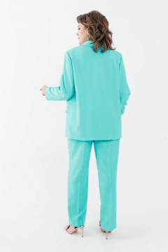 Брючный костюм жакет и укороченный топ на бретелях Anelli 872 тиффани - фото 3