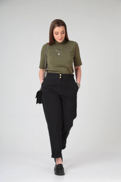 Джинсовые брюки с высокой посадкой и зауженным к низу кроем Bliss 068 черный - фото 1