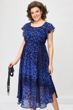 Платье из шифона с звериным принтом и расклешенной юбкой Solomeya Lux 947K - фото 5