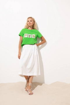 Джемпер с печатью из хлопка и трикотажа, прямой крой, лето Femme & Devur 30724 1.16F(170) - фото 2