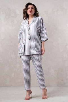 Двойка из текстиля: брюки и жакет в стиле casual Avanti 1494 - фото 4