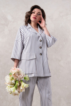 Двойка из текстиля: брюки и жакет в стиле casual Avanti 1494 - фото 2