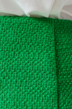 Кэжуал юбка трапеция из текстиля с асимметричной деталью Панда 133757w зеленый - фото 4